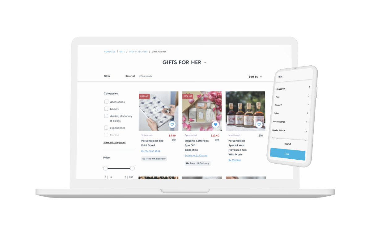 Redesign E-commerce Listing Pages